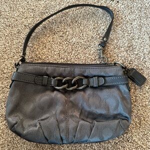 Coach Women’s Grey Wristlet Purse